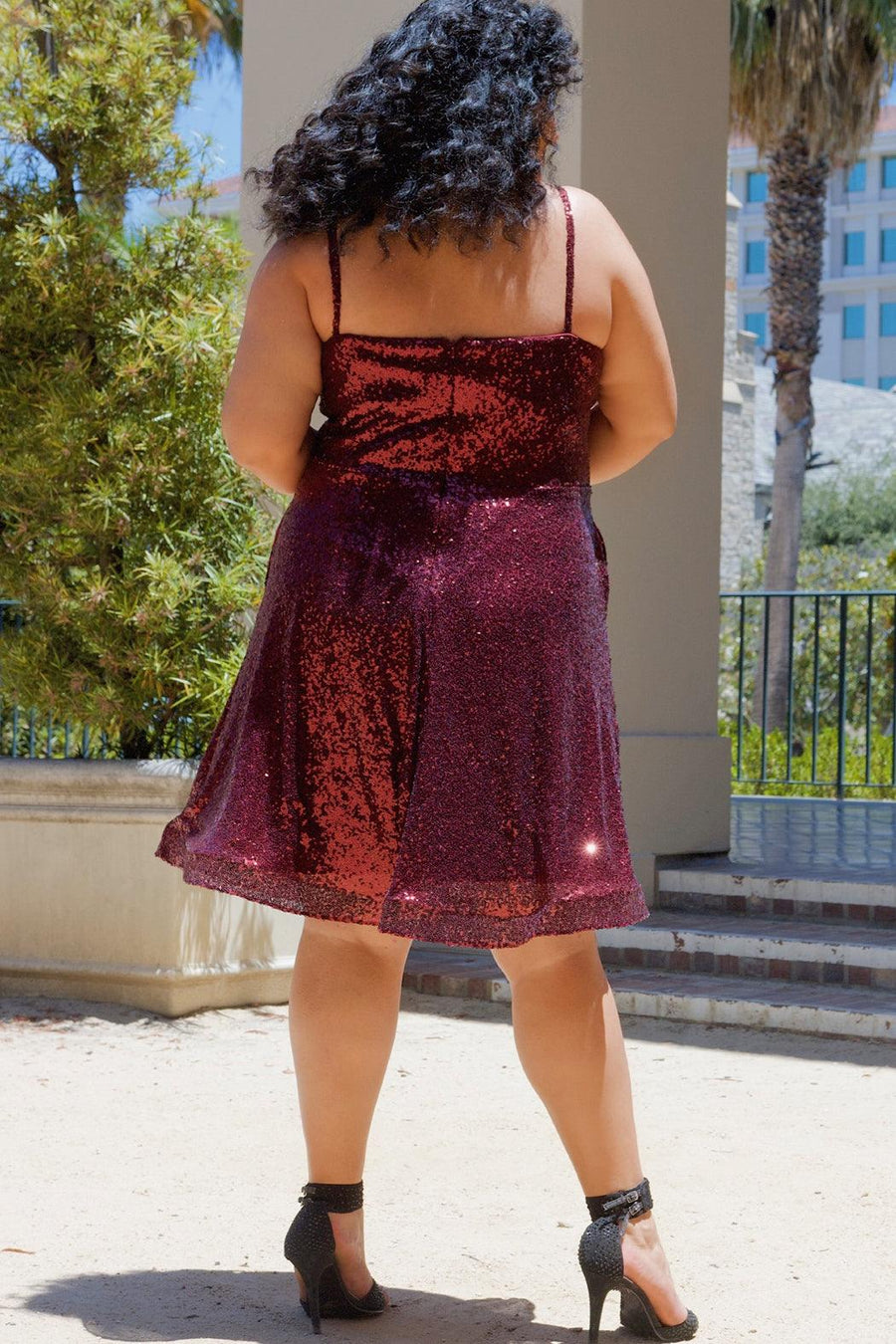 Homecoming Short Plus Size Dress Burgundy