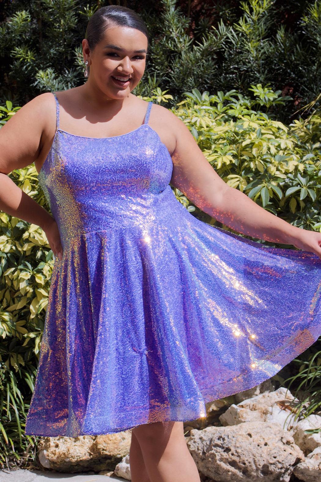 Homecoming Short Plus Size Dress Polar Purple