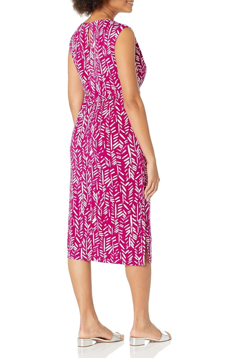 Plus Size Dresses Short Midi Length Cocktail Plus Size Dress Raspberry