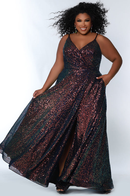 Plus Size Dresses Prom Long Sequin Formal A Line Plus Size Dress Dynamite