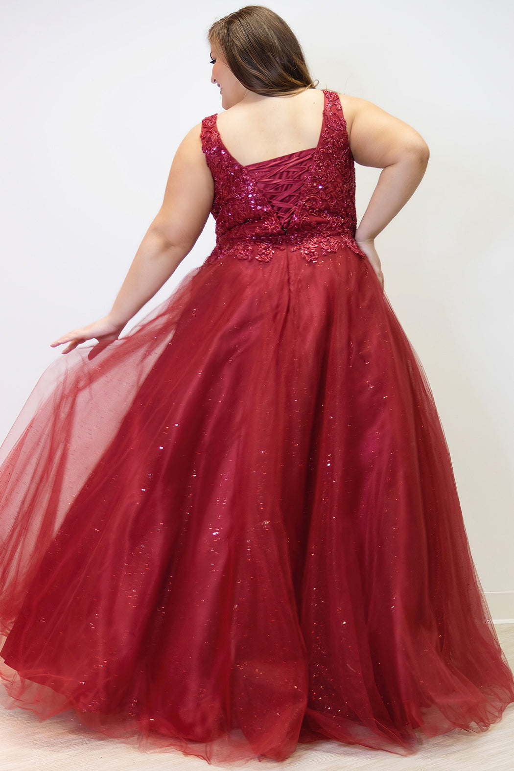 Plus Size Dresses Plus Size Size Long Mermaid Formal Prom Dress Burgundy