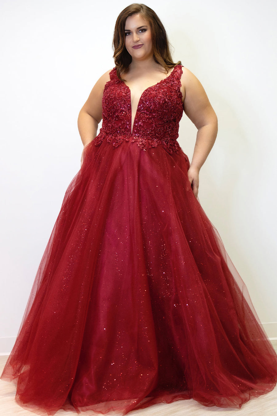 Plus Size Dresses Plus Size Size Long Mermaid Formal Prom Dress Burgundy