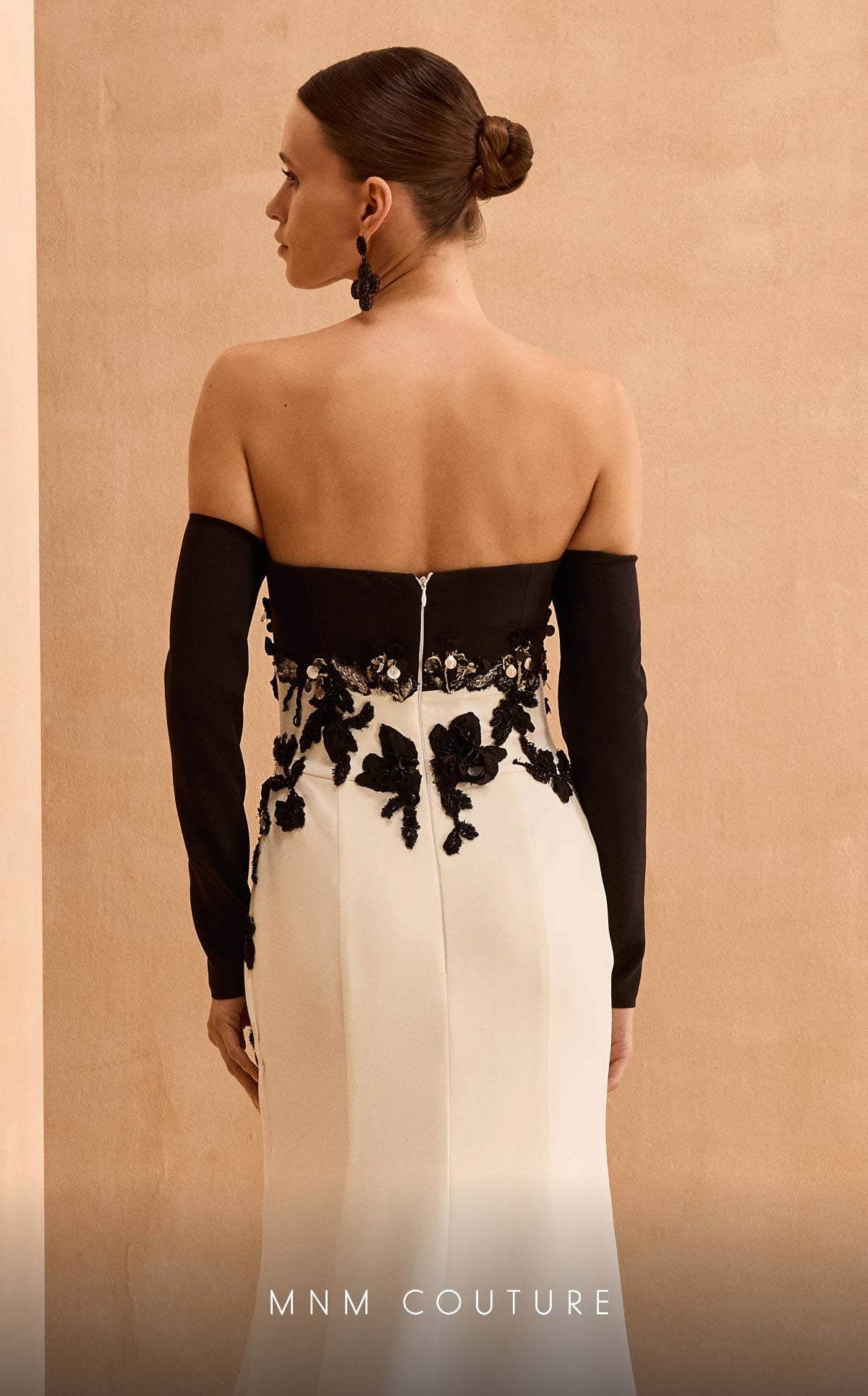 Formal Dresses Formal Long Fitted Sequin Evening Dress Black/White