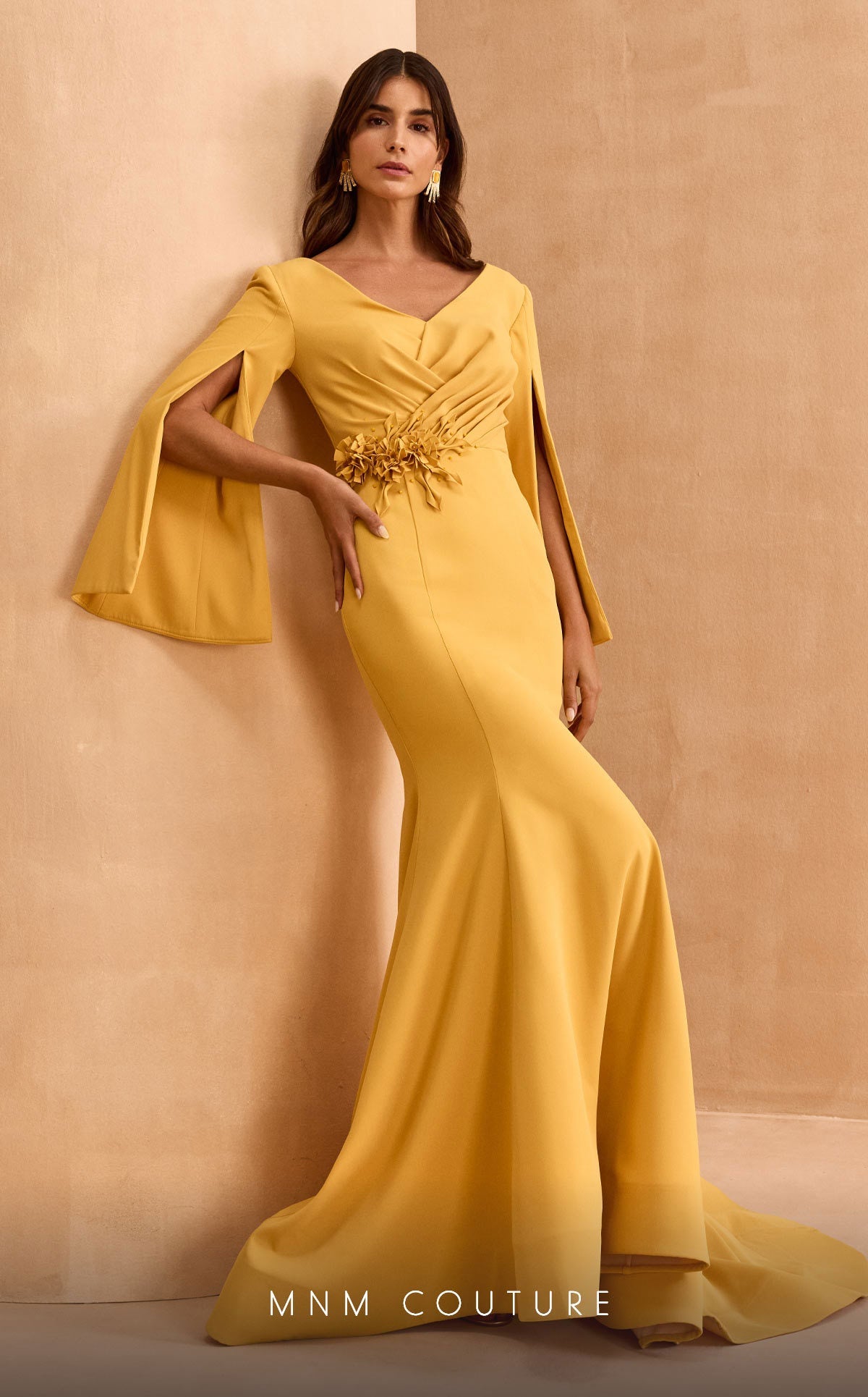 Formal Dresses Long Beaded Formal Evening Dress Mustard