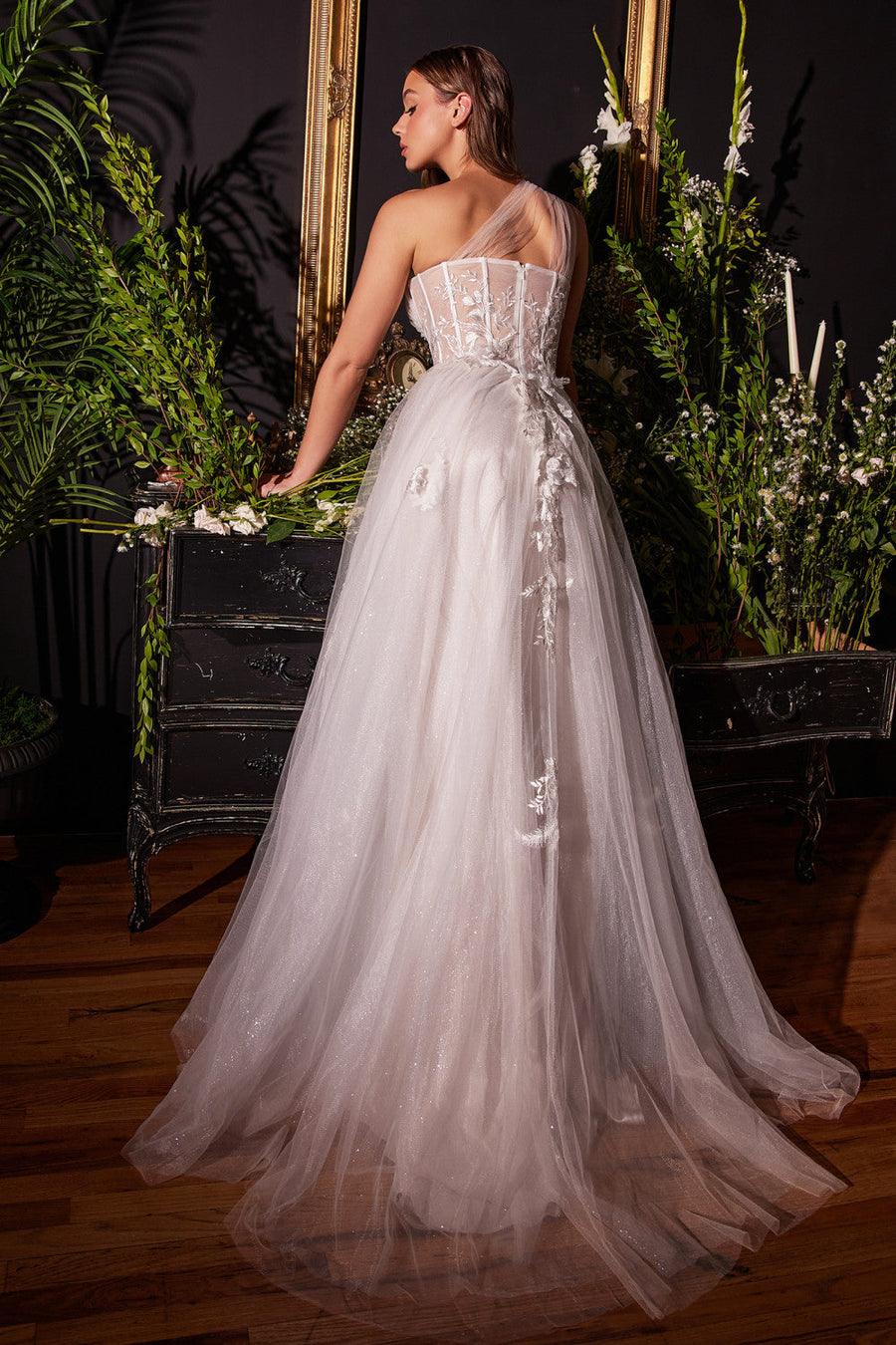 Wedding Dresses Strapless Long A-Line Wedding Gown Off White
