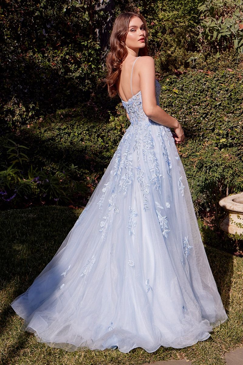 Prom Dresses Long Layered Formal Prom A Line Dress LT Blue