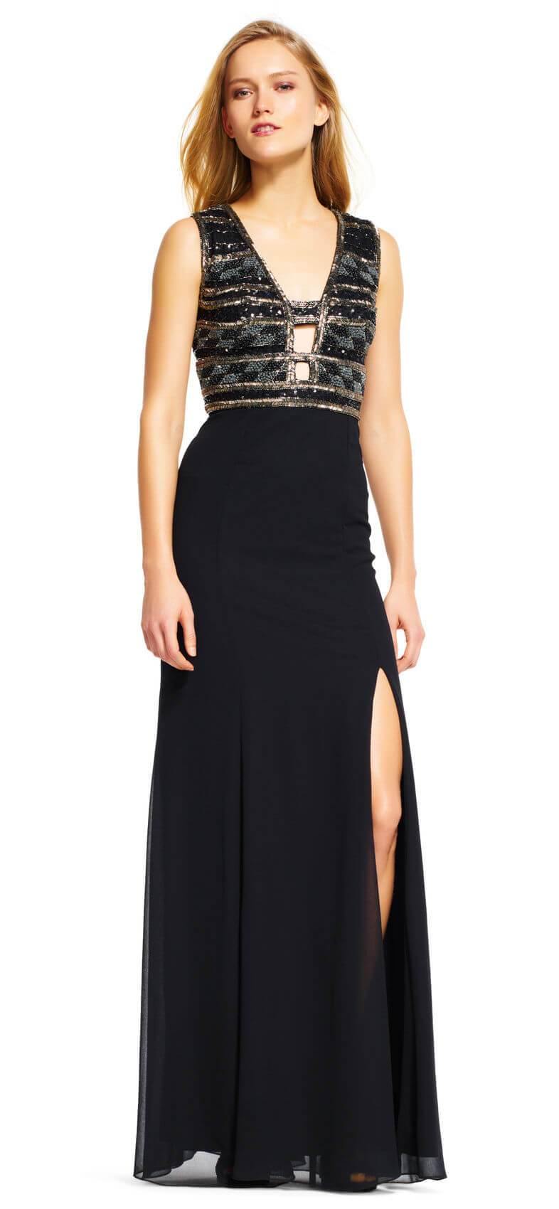 Adrianna Papell Prom Long Formal Evening Dress - The Dress Outlet Adrianna Papell
