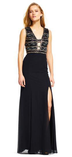 Adrianna Papell Prom Long Formal Evening Dress - The Dress Outlet Adrianna Papell