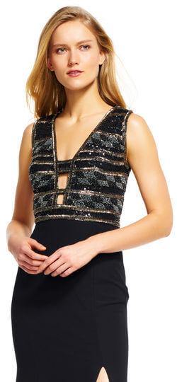 Adrianna Papell Prom Long Formal Evening Dress - The Dress Outlet Adrianna Papell