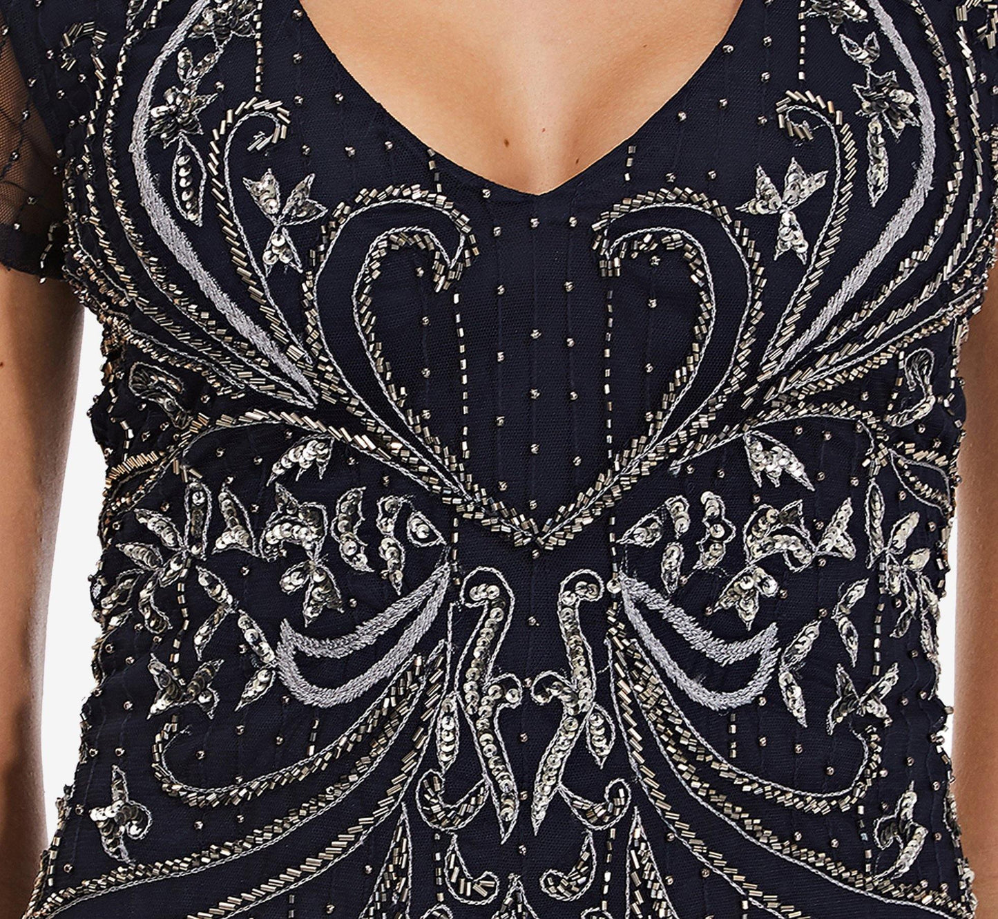 Adrianna Papell Long Formal Beaded Dress AP1E207147 - The Dress Outlet