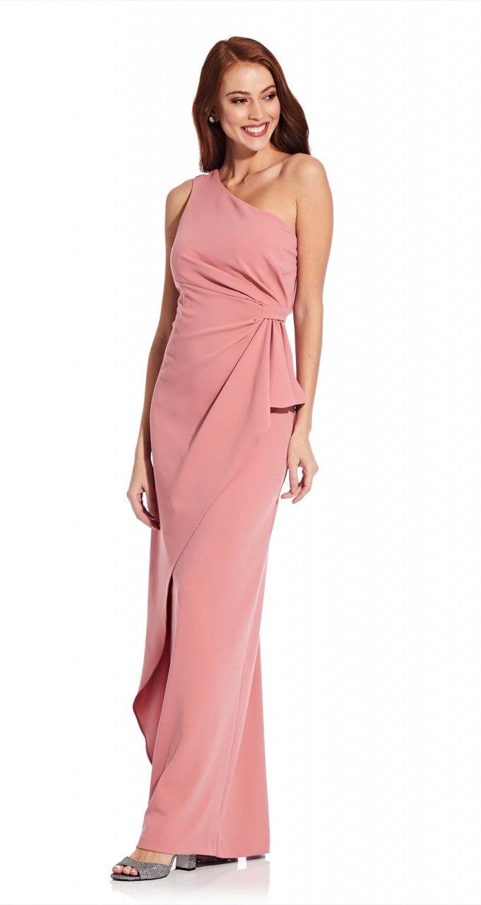 Adrianna Papell Long Formal Draped Gown AP1E206931 - The Dress Outlet