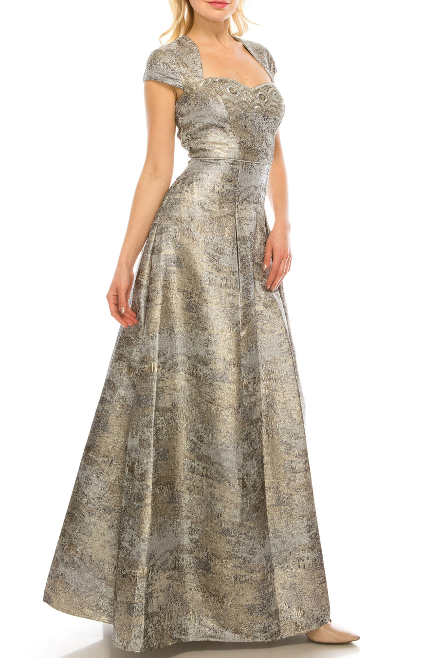 Aidan Mattox Long Formal Beaded Dress MD1E202411 - The Dress Outlet