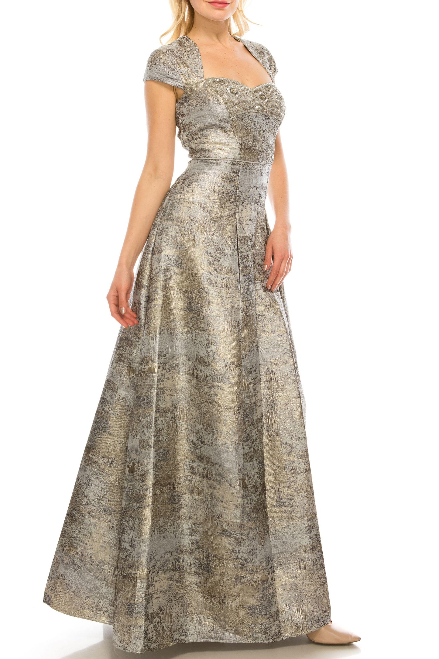 Aidan Mattox Long Formal Beaded Dress MD1E202411 - The Dress Outlet