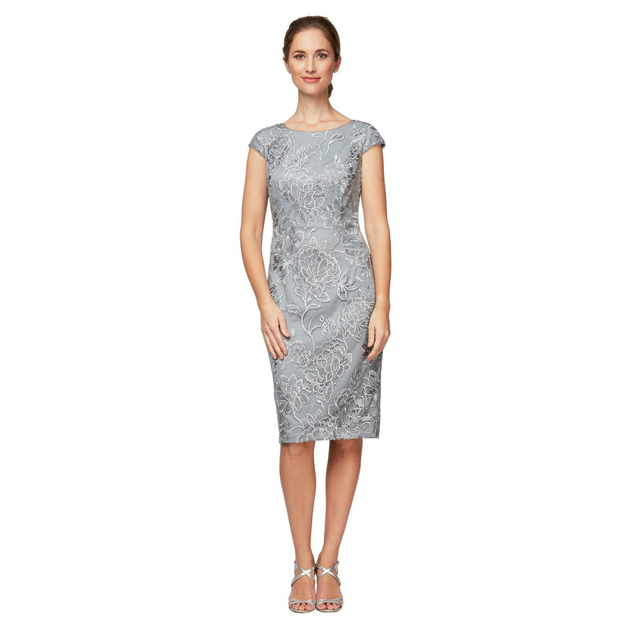 Alex Evenings Short Cocktail Cap Sleeve Dress 81171037 - The Dress Outlet