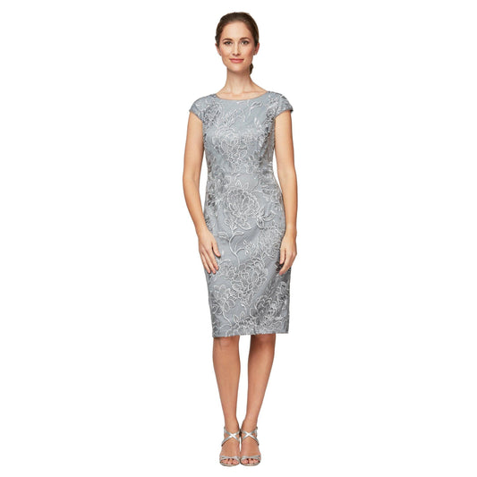 Alex Evenings Short Cocktail Cap Sleeve Dress 81171037 - The Dress Outlet