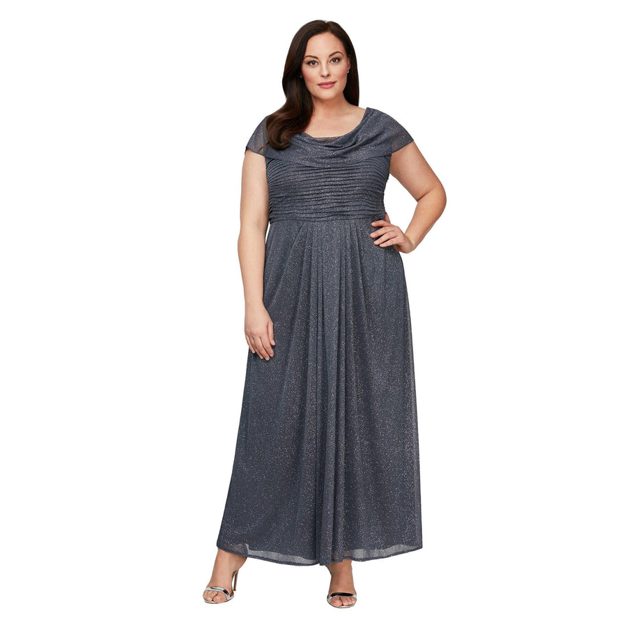 Alex Evenings Long Plus Size Pleated Dress 8433096 - The Dress Outlet