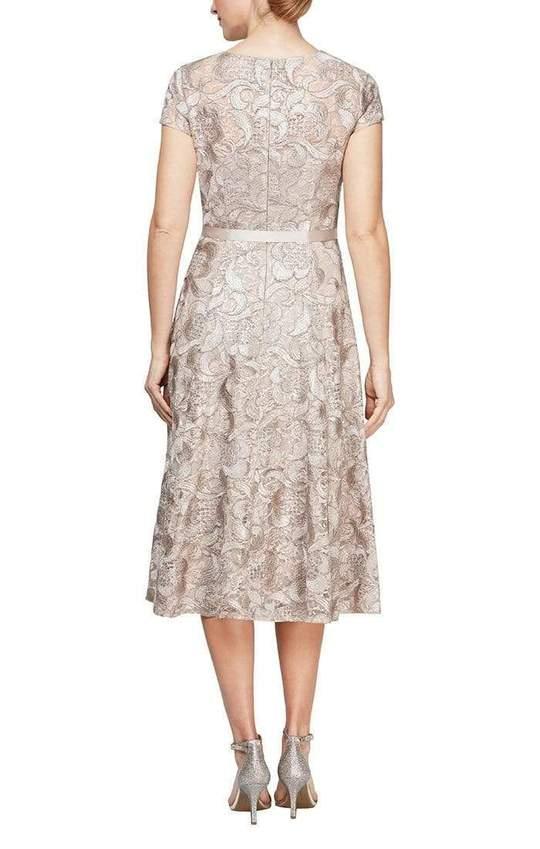 Alex Evenings Cap Sleeve Cocktail Dress 81122370 - The Dress Outlet