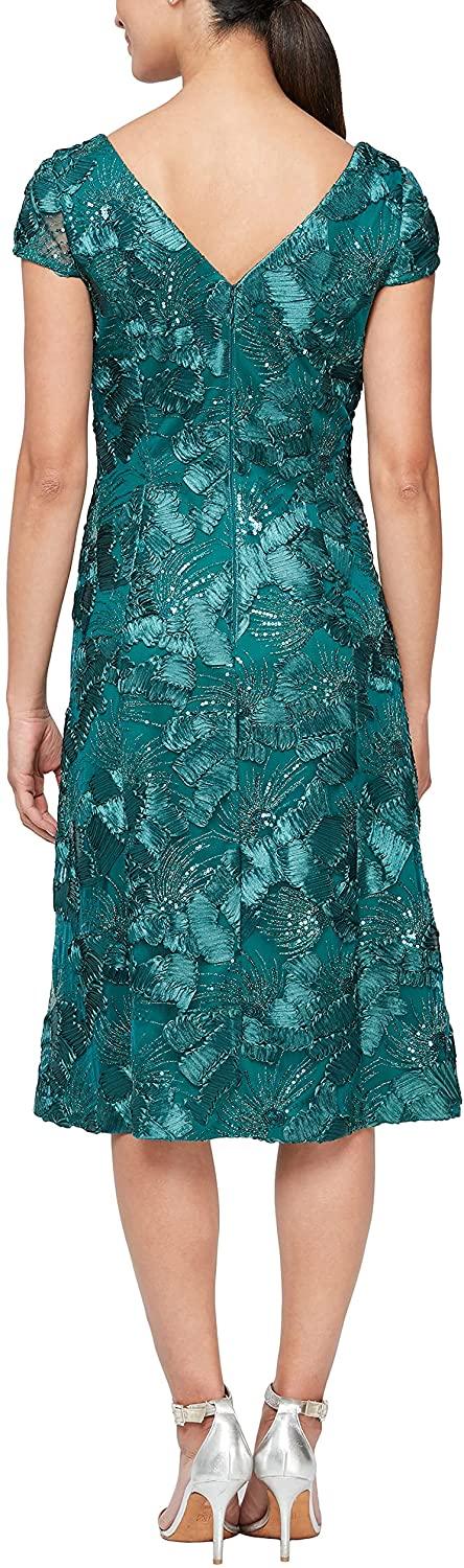 Alex Evenings Cap Sleeve Short Formal Dress 82122331 - The Dress Outlet