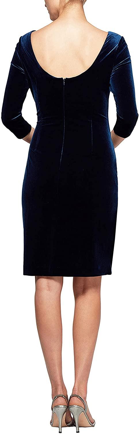 Alex Evenings Formal Short Velvet Dress 1915265 - The Dress Outlet