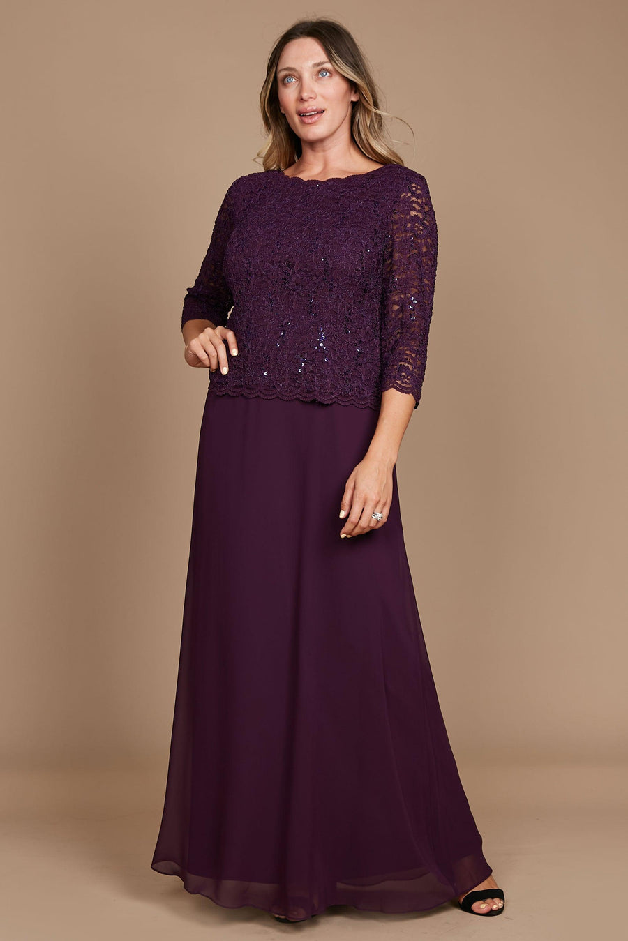 Alex Evenings Long Formal Dress 412318 - The Dress Outlet