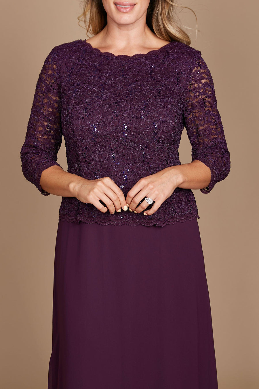 Alex Evenings Long Formal Dress 412318 - The Dress Outlet