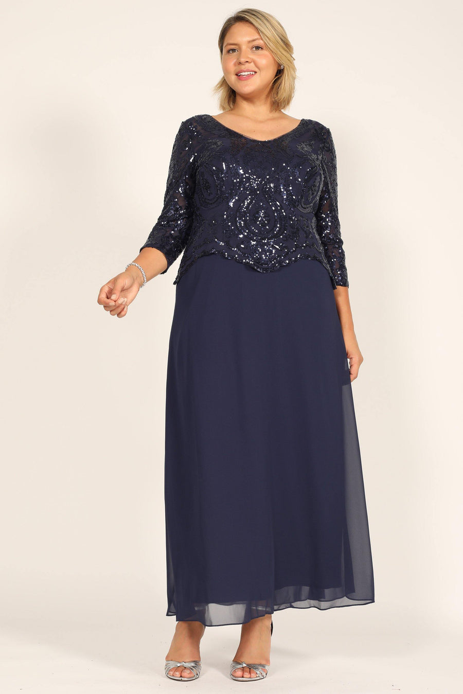 Alex Evenings Long Formal Dress 8196770 - The Dress Outlet