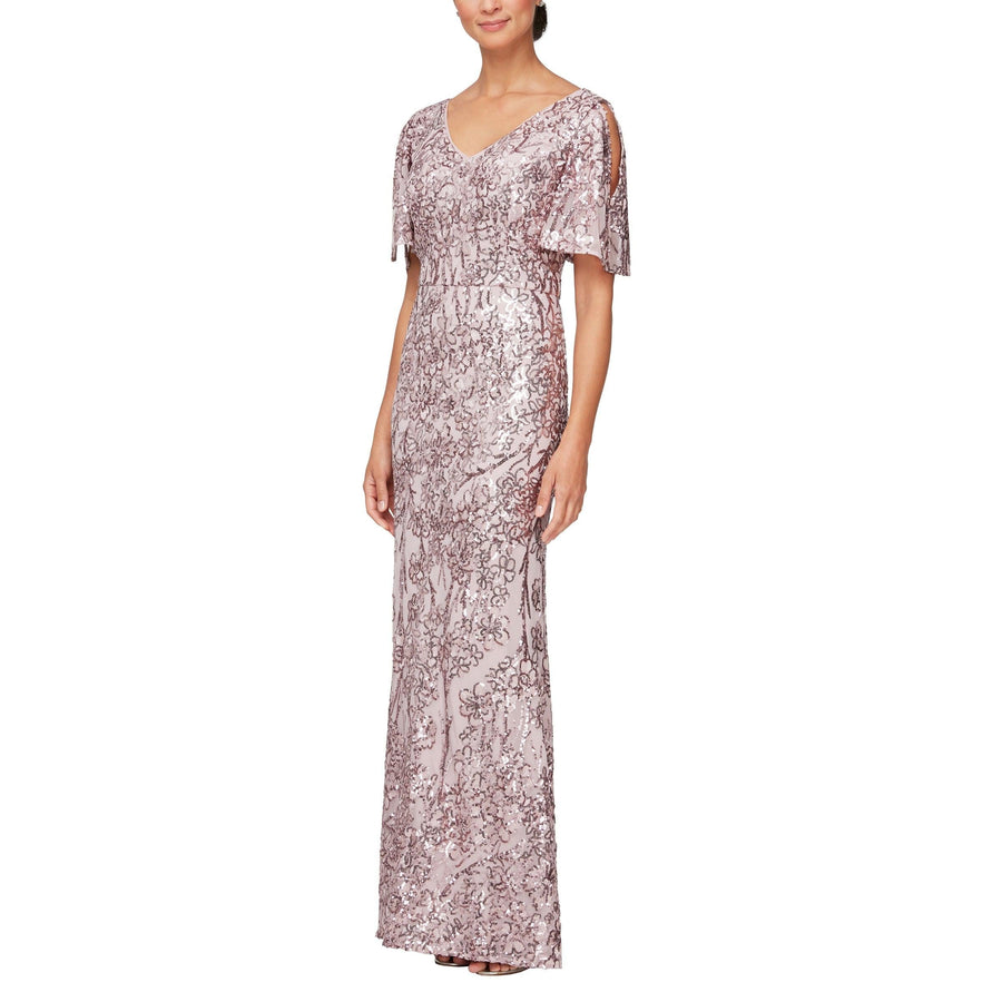 Mother of the Bride Dresses Long Formal Sequins Dress Blush