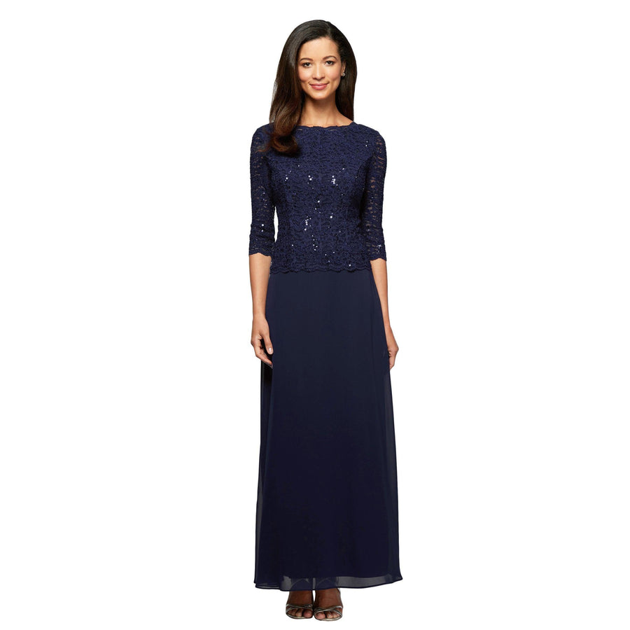 Alex Evenings Long Mother of the Bride Dress 112318 - The Dress Outlet
