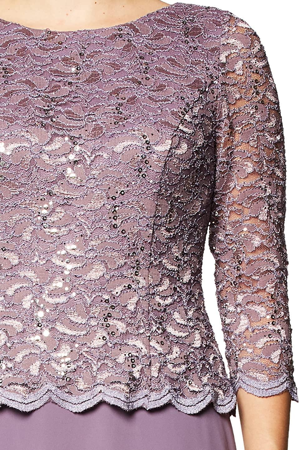 Alex Evenings Long Mother of the Bride Dress 112655 - The Dress Outlet