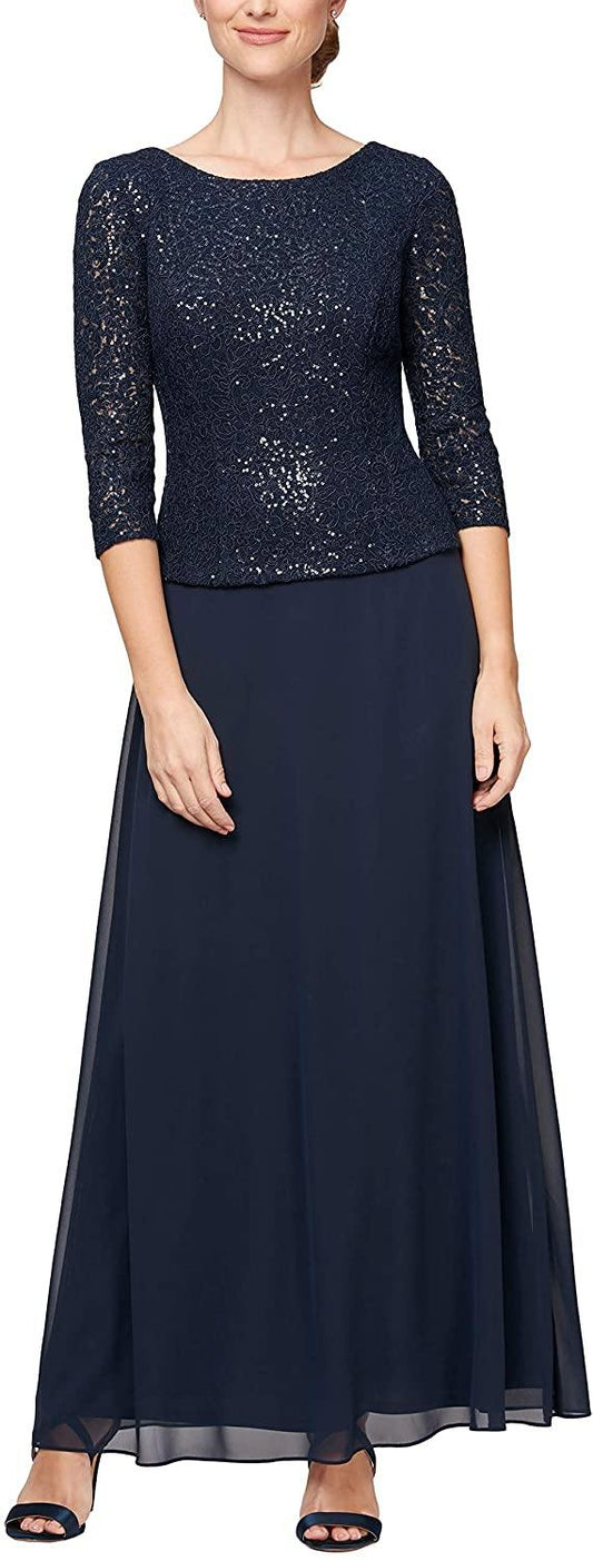 Alex Evenings Long Mother of the Bride Dress 81122285 - The Dress Outlet