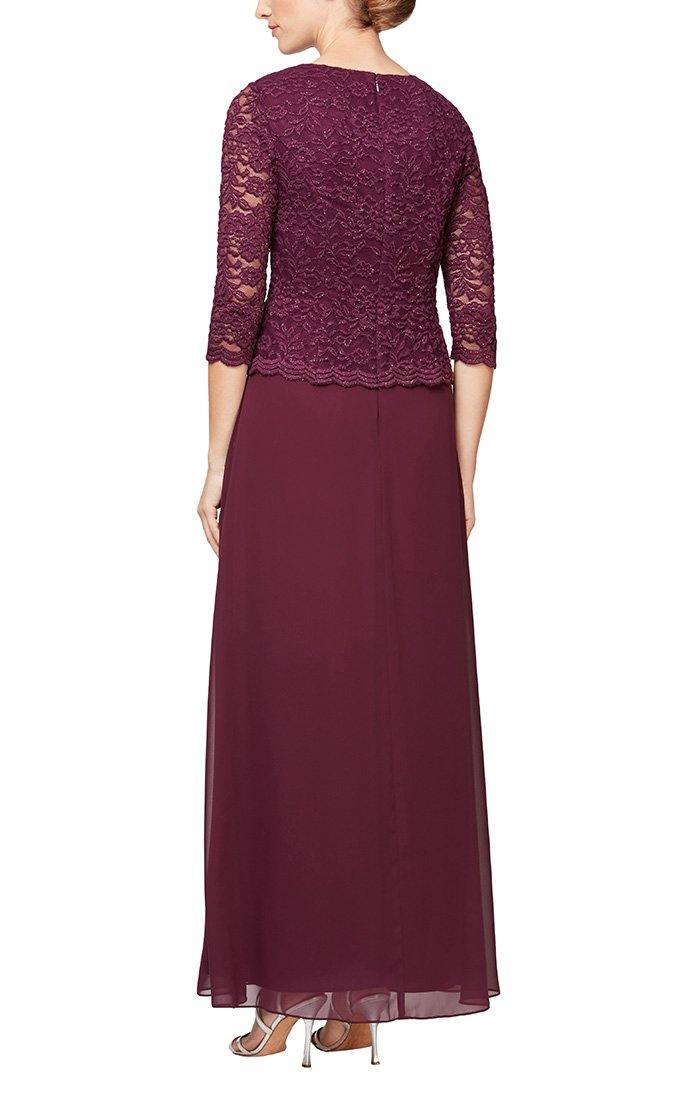 Alex Evenings Long Mother of the Bride Dress 81122343 - The Dress Outlet