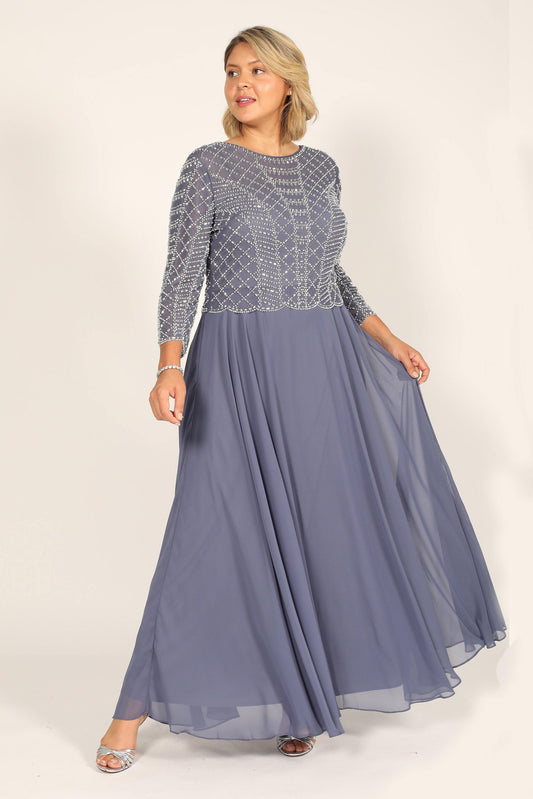 Alex Evenings Long Mother of the Bride Dress 8132943 - The Dress Outlet