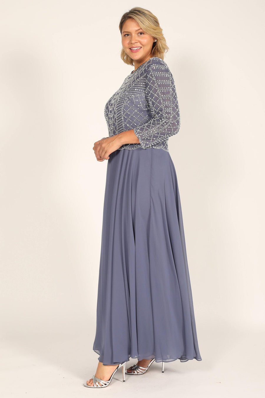 Alex Evenings Long Mother of the Bride Dress 8132943 - The Dress Outlet