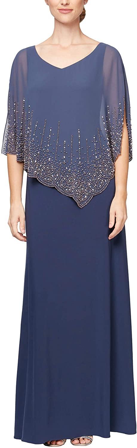 Alex Evenings Long Mother of the Bride Dress 81351515 - The Dress Outlet