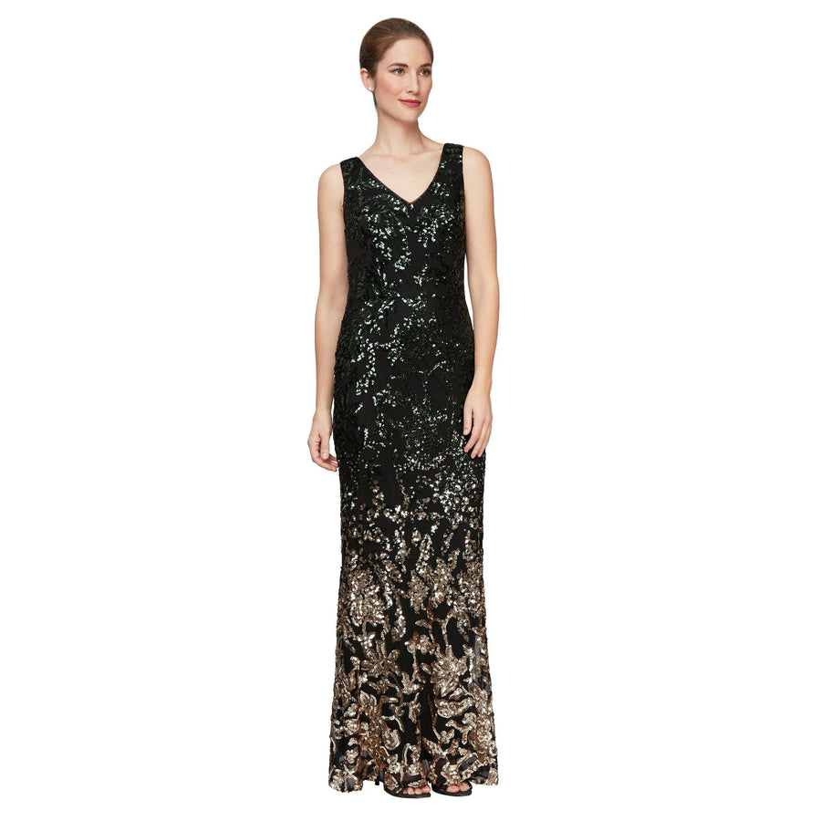 Alex Evenings Long Sleeveless Formal Dress 8196709 - The Dress Outlet