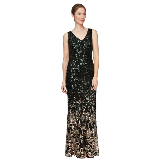 Alex Evenings Long Sleeveless Formal Dress 8196709 - The Dress Outlet