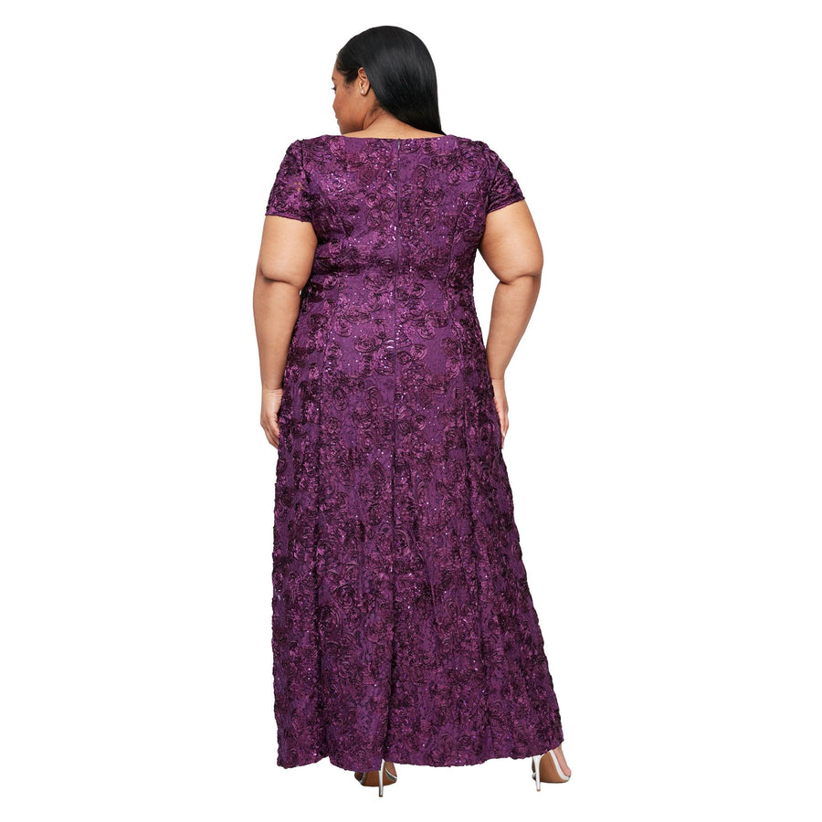 Alex Evenings Plus Size Long Formal Dress 412788 - The Dress Outlet