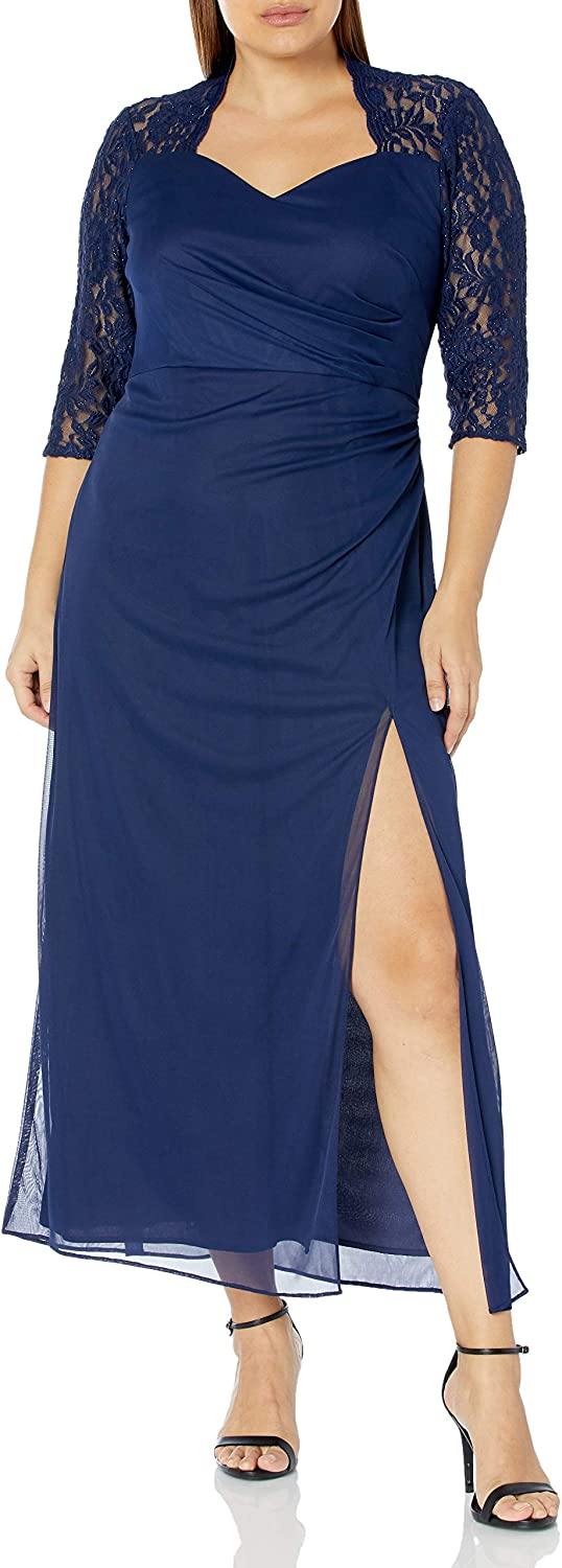 Alex Evenings Plus Size Long Formal Dress 84122363 - The Dress Outlet