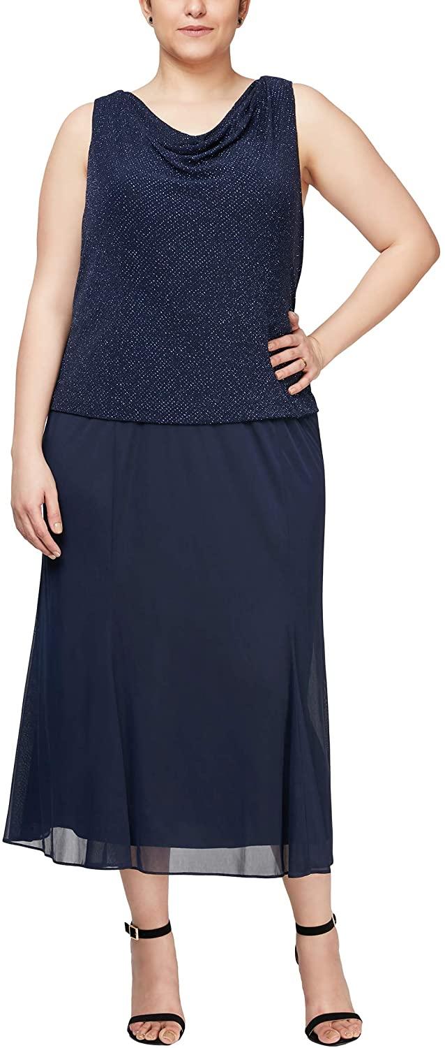 Alex Evenings Plus Size Long Formal Dress 84211554 - The Dress Outlet