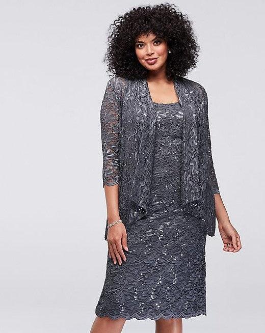 Alex Evenings Plus Size Short Formal Dress 4121902 - The Dress Outlet