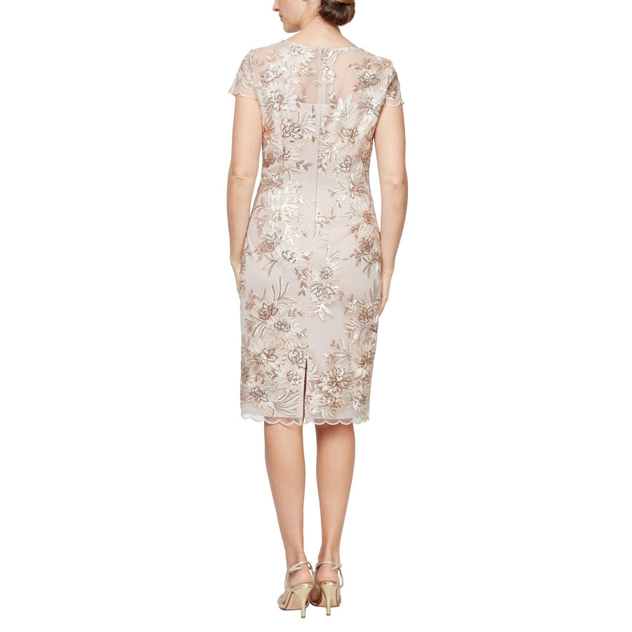 Alex Evenings Short Floral Cap Sleeve Dress 8117953 - The Dress Outlet