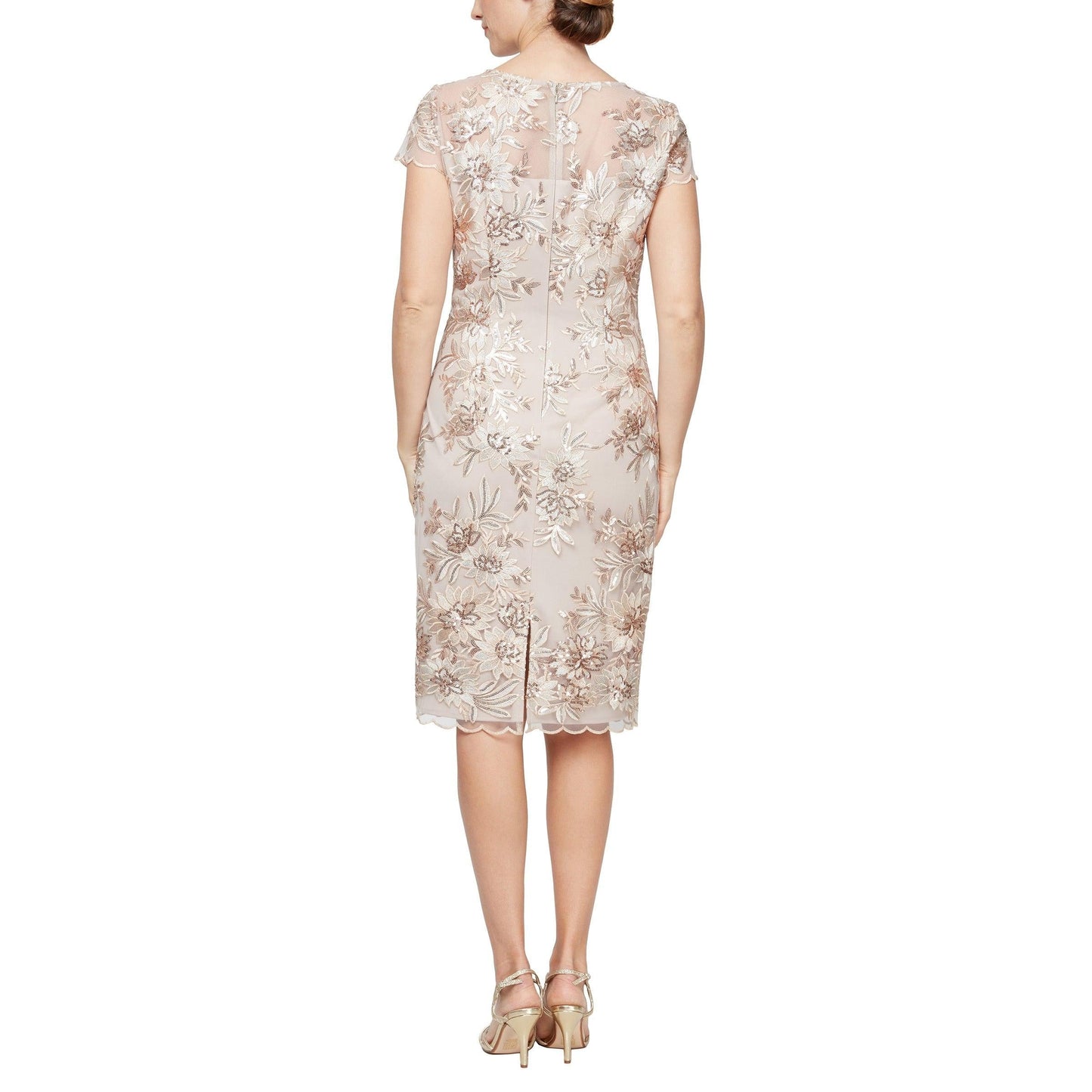 Alex Evenings Short Floral Cap Sleeve Dress 8117953 - The Dress Outlet