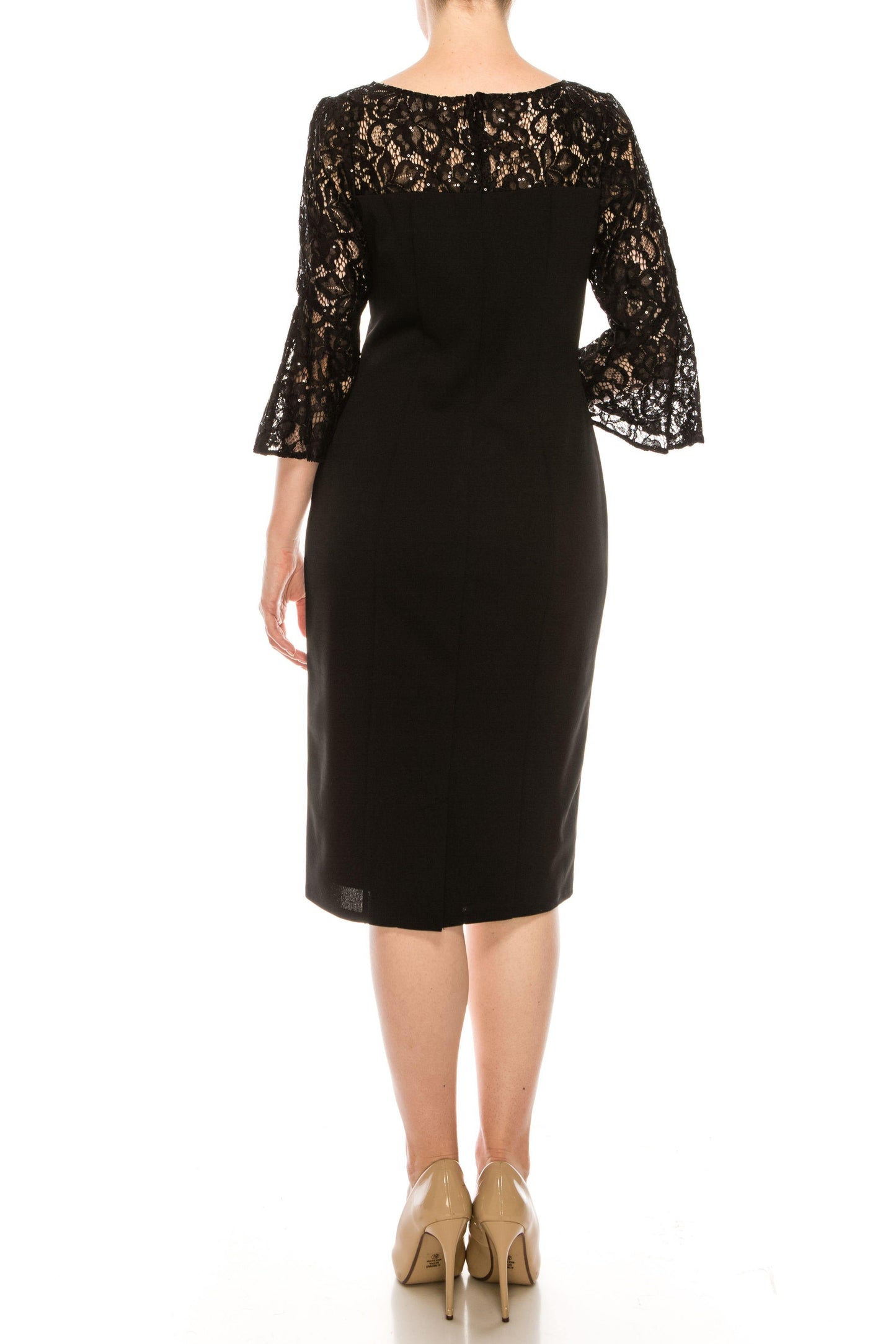 Alex Evenings Short 3/4 Bell Sleeve Dress 8160233 - The Dress Outlet