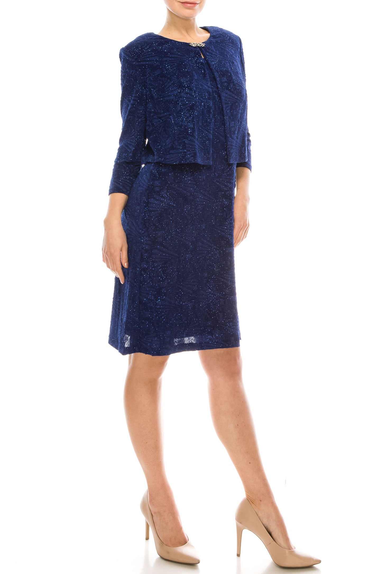 Alex Evenings Short Metallic Jacket Dress 8125903 - The Dress Outlet