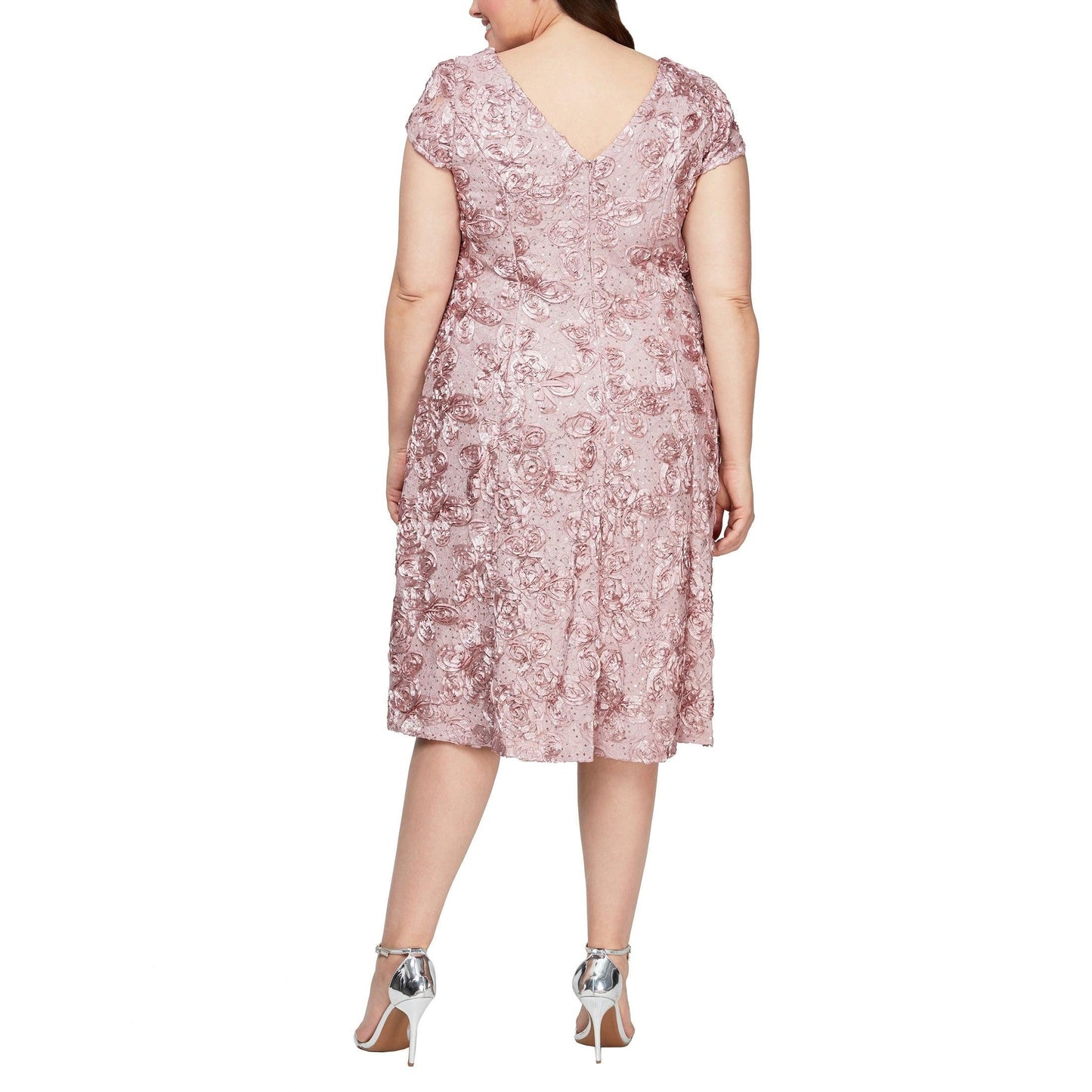 Alex Evenings Short Plus Size Lace Dress 4121570 - The Dress Outlet
