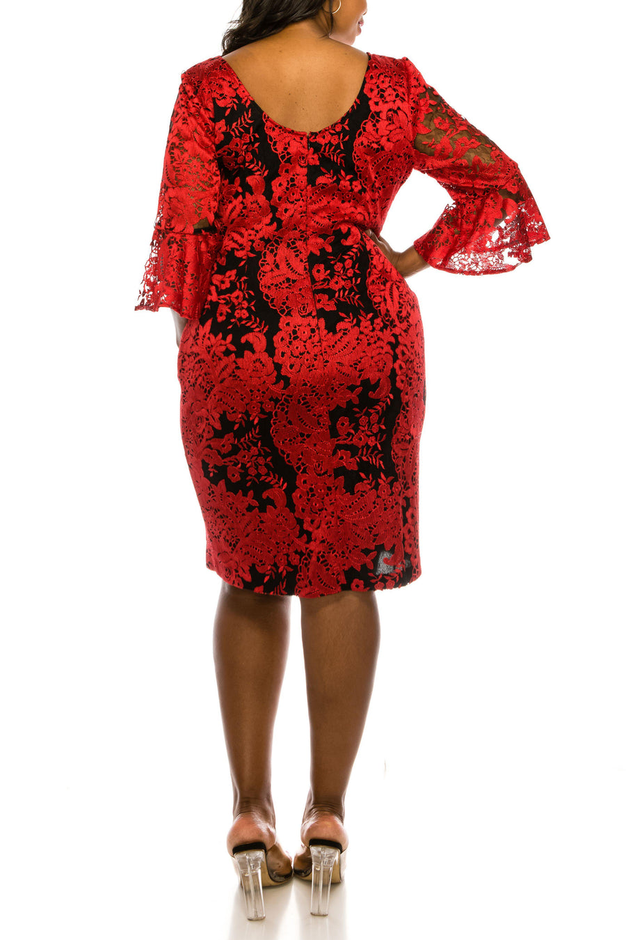 Alex Evenings Short Plus Size Lace Dress 841221401 - The Dress Outlet