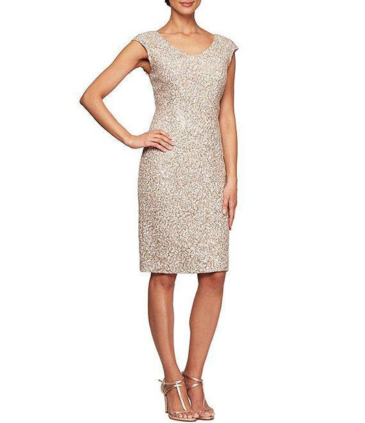 Alex Evenings Short Sleeveless Dress 82122241 - The Dress Outlet