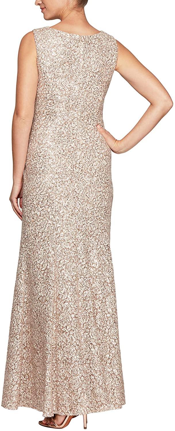 Alex Evenings Sleeveless Long Formal Dress 2121979 - The Dress Outlet