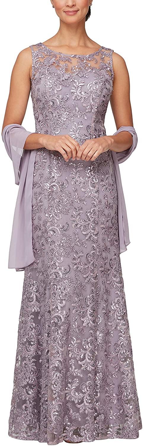 Alex Evenings Sleeveless Long Formal Dress 82171128 - The Dress Outlet