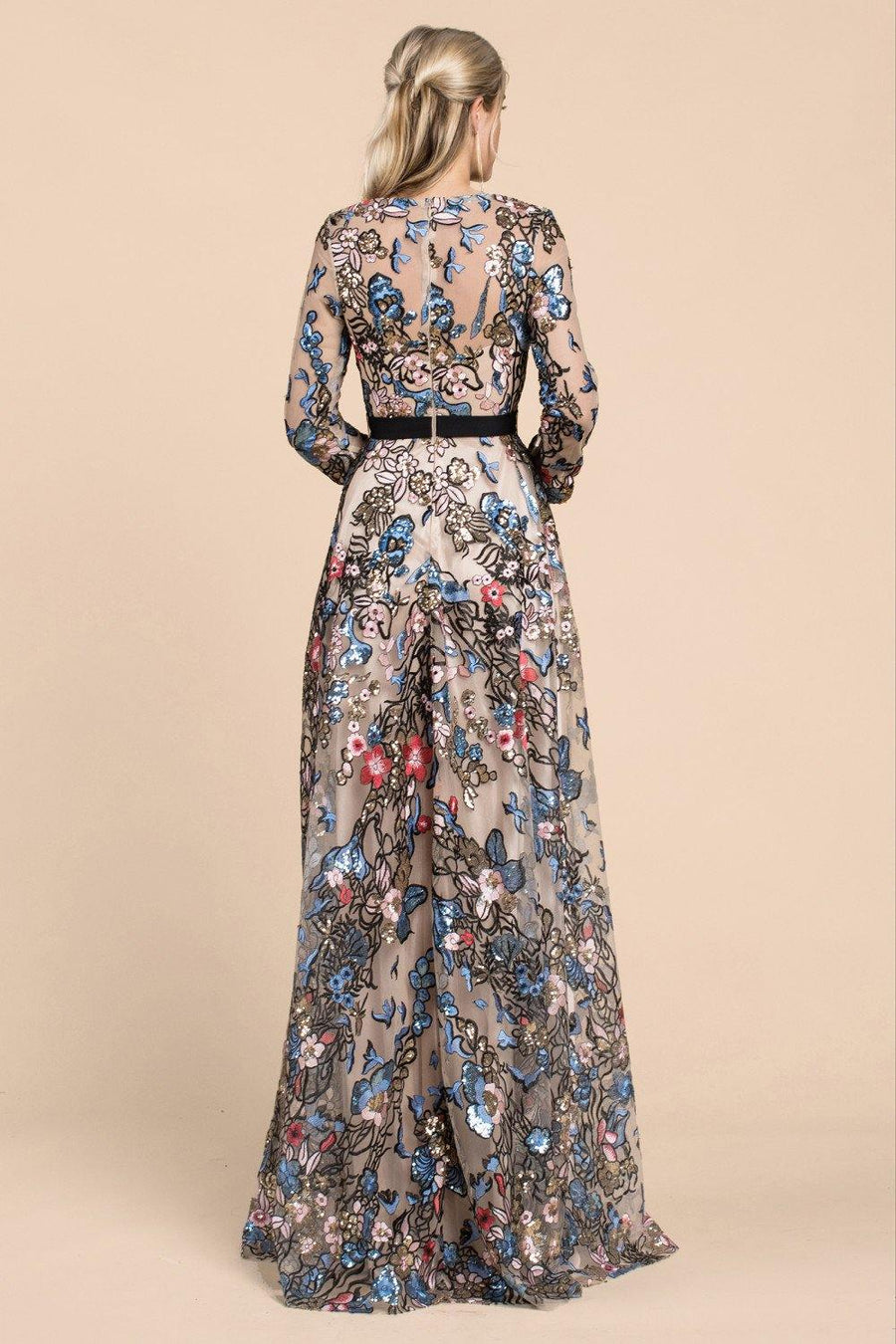 Andrea & Leo CDA0138 Matisse Lace Long Prom Dress Multi